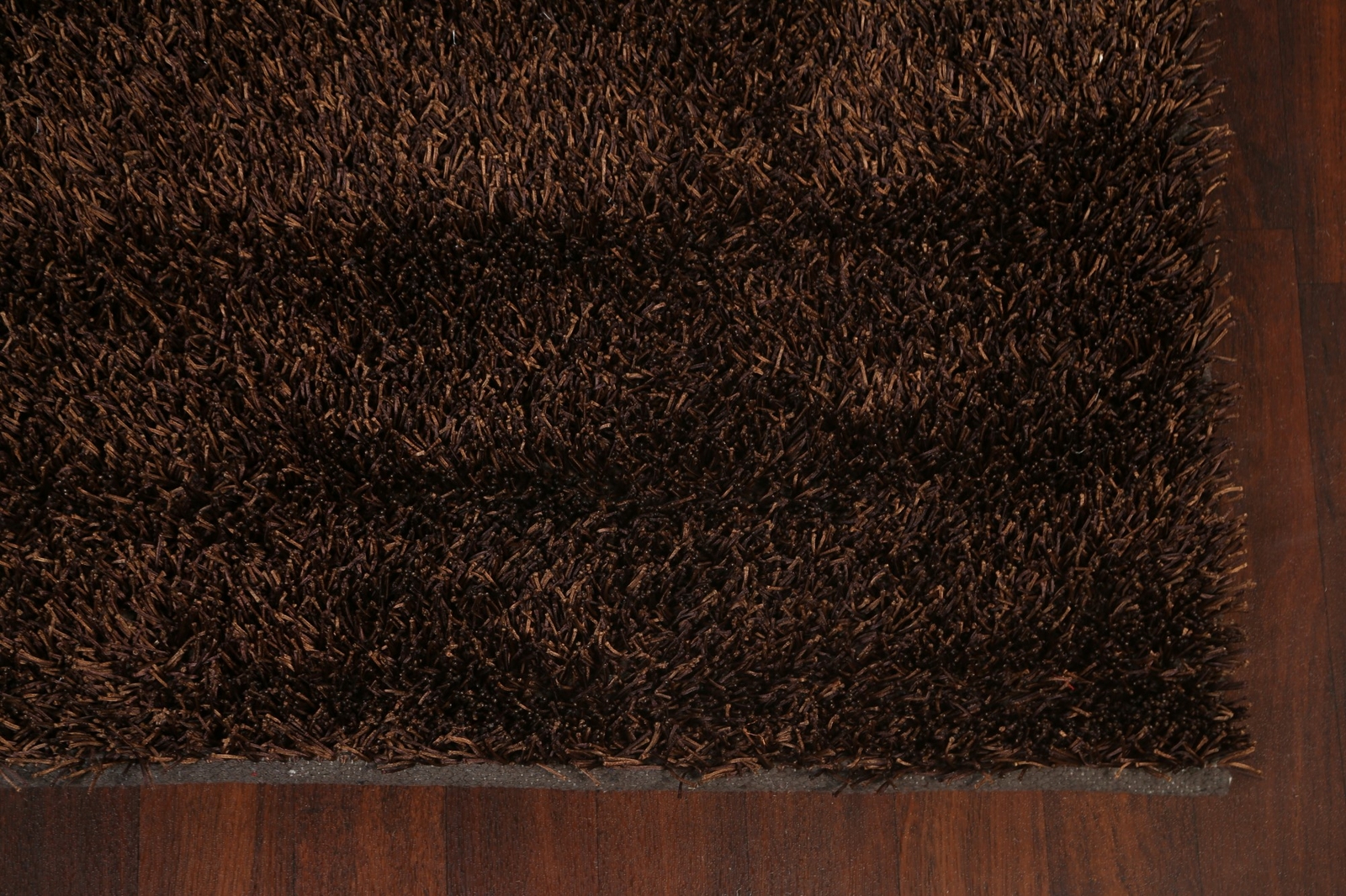 Thick-Plush Modern Shaggy Solid Oriental Area Rug Dark Brown Hand-Tufted 5×7 New