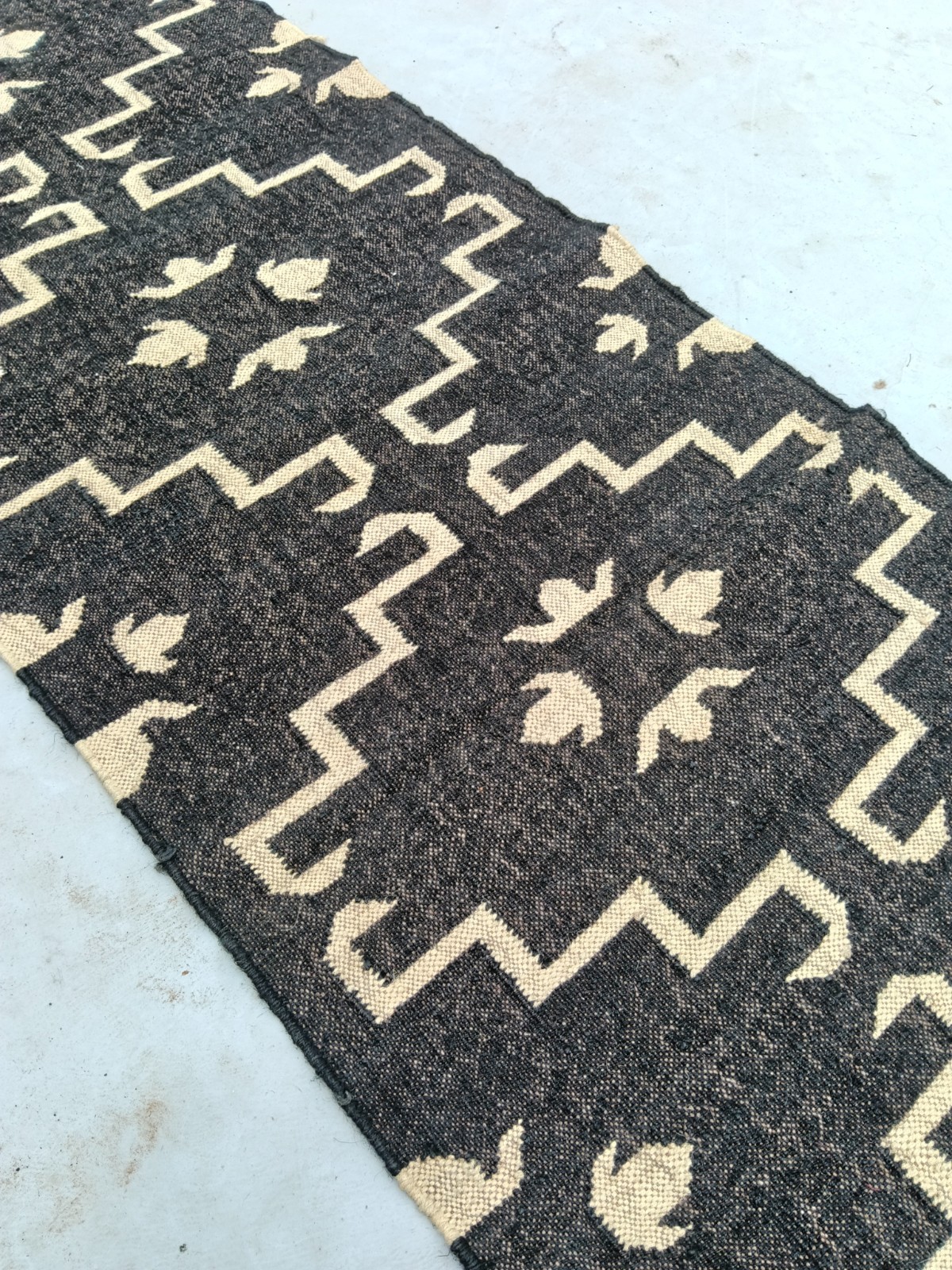 Vintage Kilim Rug aztec kilim Runner Wool Jute Rug Southwestern Stair kilim rug