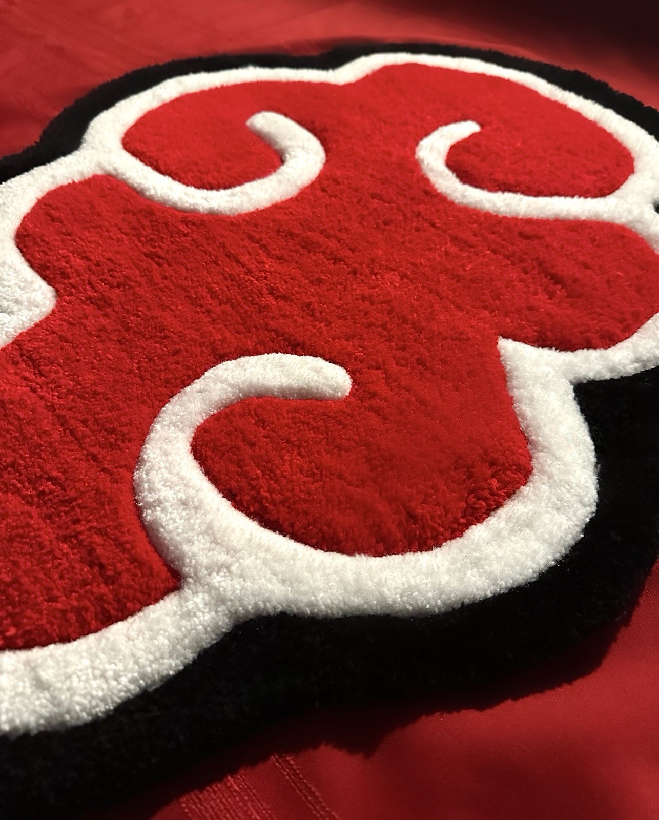 Akatsuki Red White Black Cloud Novelty Area Rug – Anime & Manga Theme