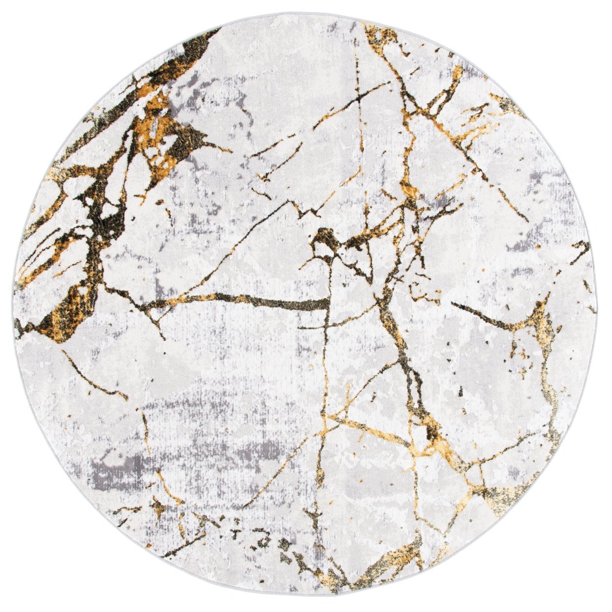 SAFAVIEH Contemporary Modern Abstract Area Rug Grey & Gold Amelia Collection