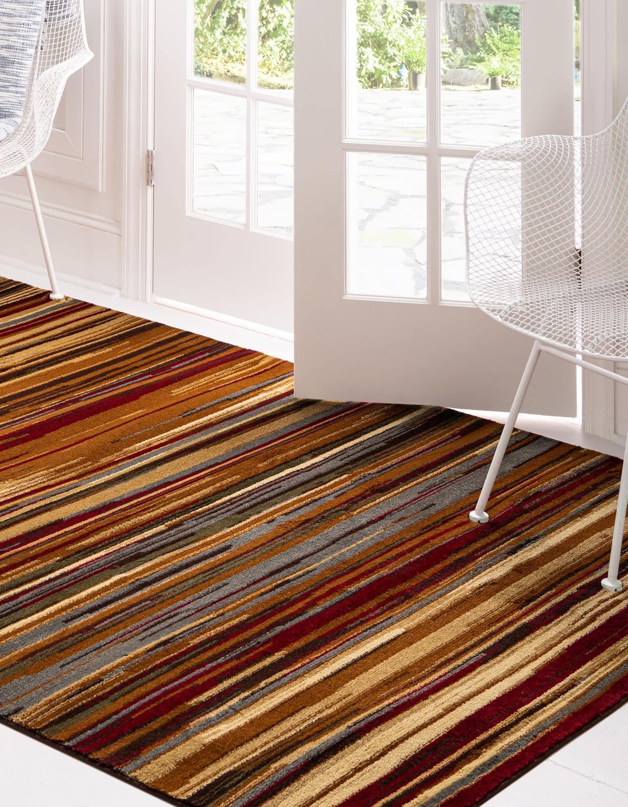 Unique Loom Barista Collection Area Rug – 5 1 X 8 Rectangle Beige/Brown 3137912