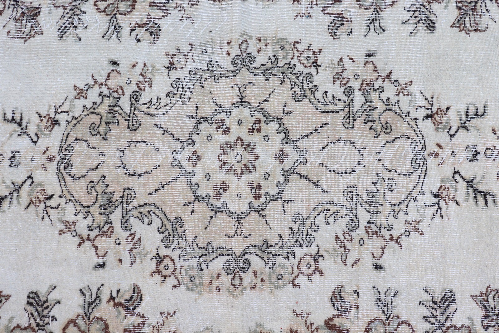 Vintage Rug, Large 5,4×8,9 ft Rug, Rug Brown Solid Rug