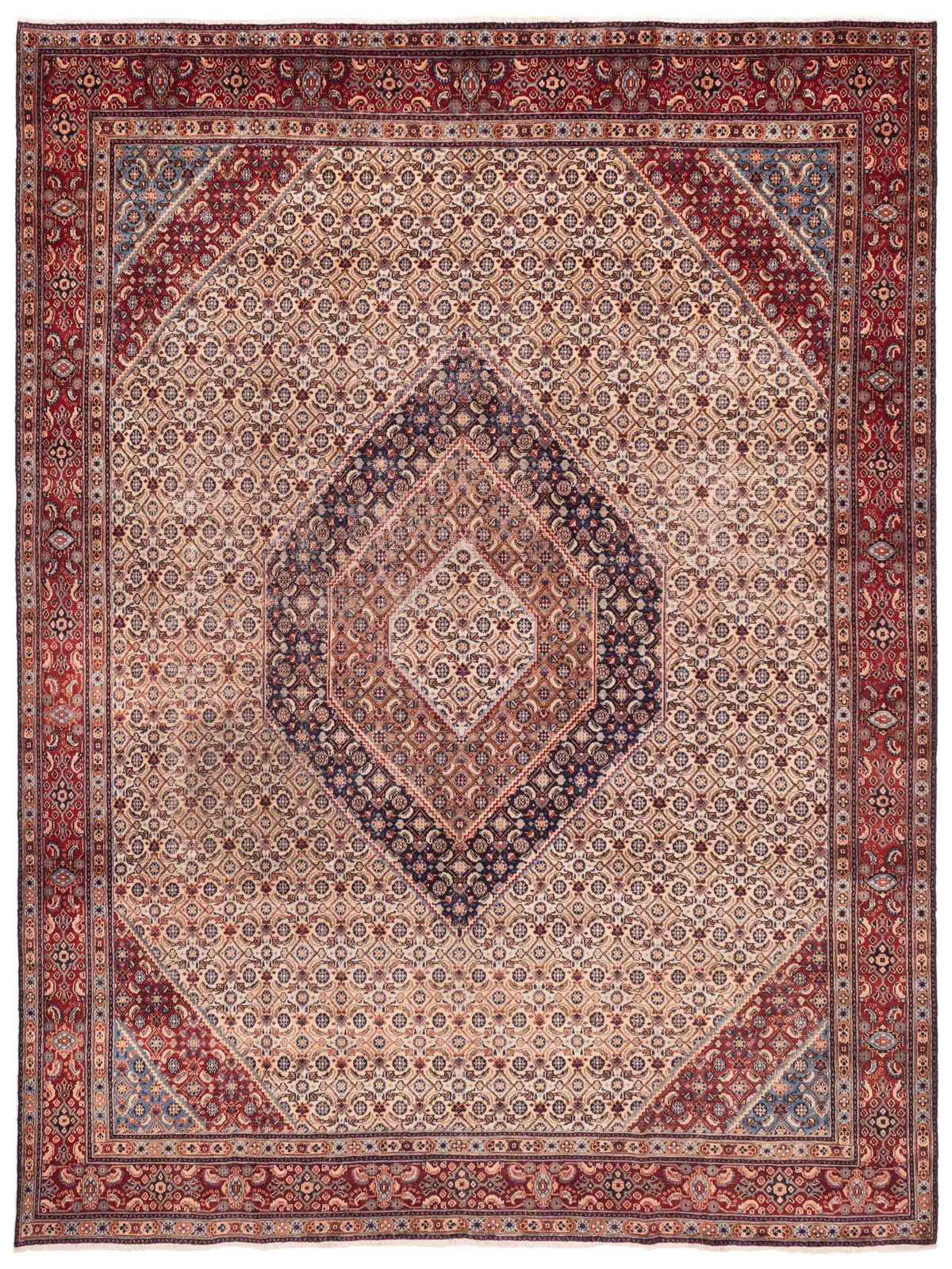 Traditional Vintage Hand-Knotted Carpet 9’5″ x 12’6″ Wool Area Rug