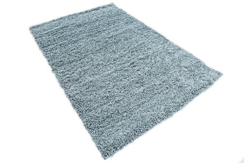 Light Slate Blue 4×6 Rectangular Shag Rug Soft Cozy Solo Solid Collection