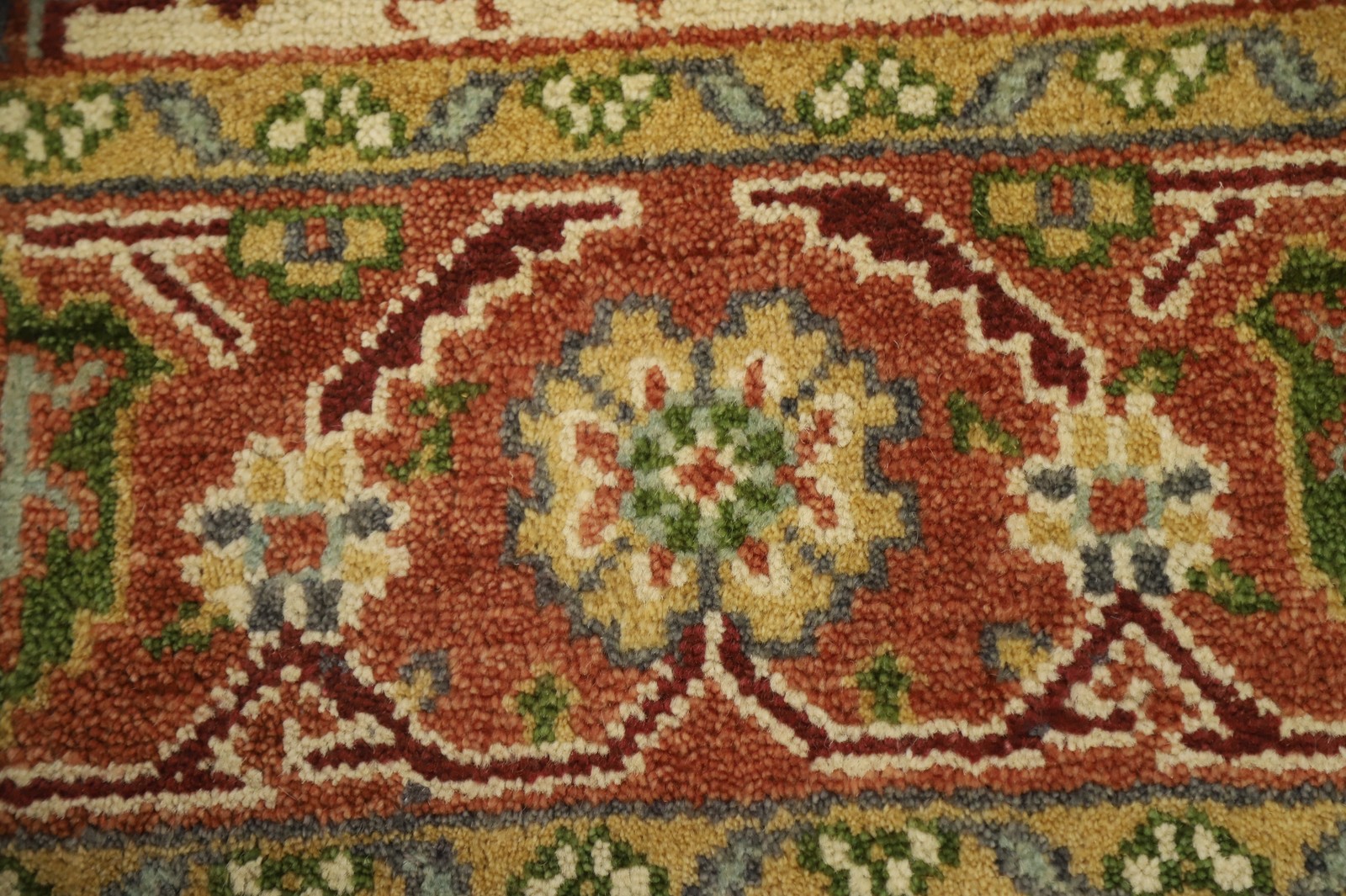 Traditional Handmade Area Rug 6×9 Ft Geometric Gray Wool Carpet Oriental Rug