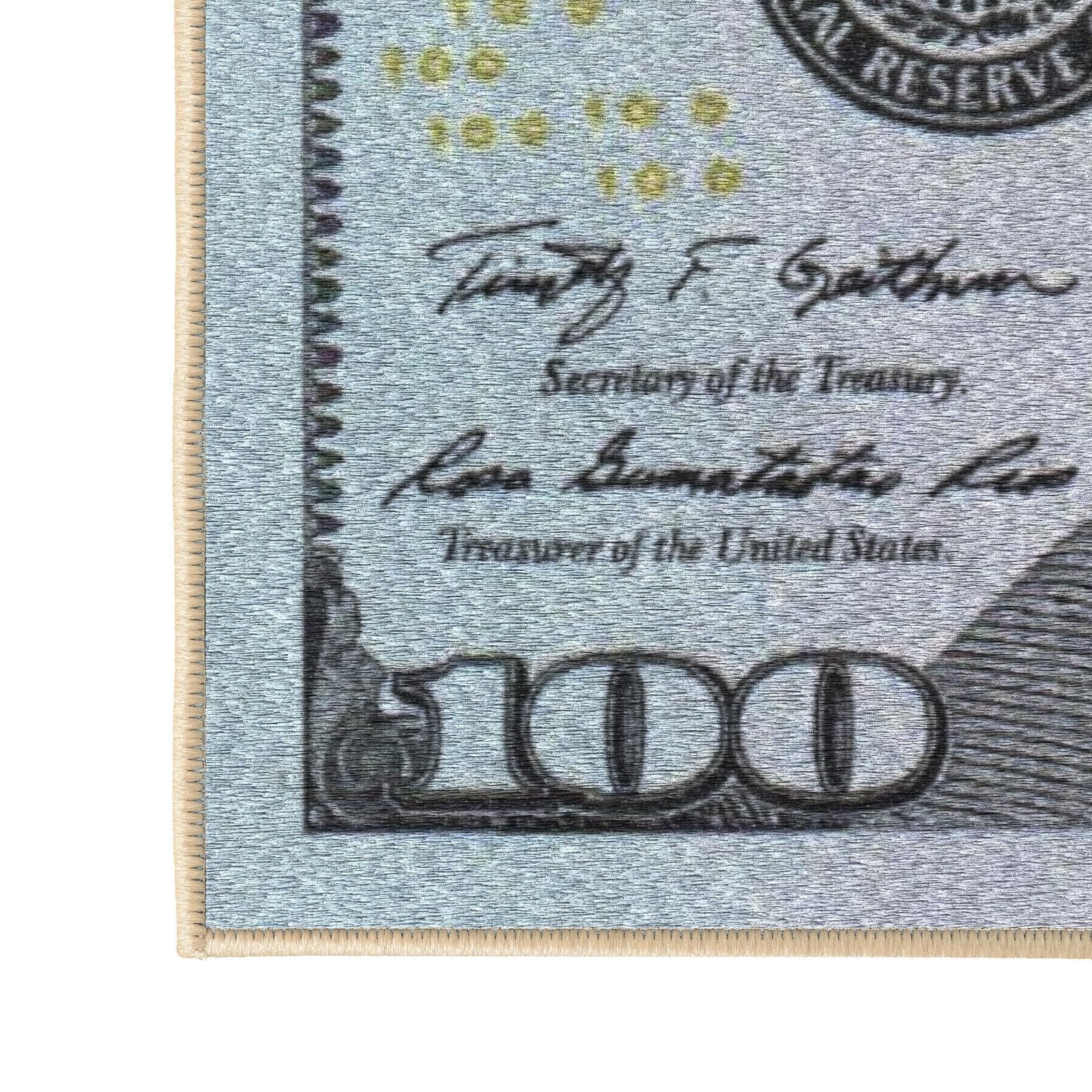 100 Dollar Bill Multicolor Area Rug Runner Non Slip Floor Carpet 1.8×4.5 Ft