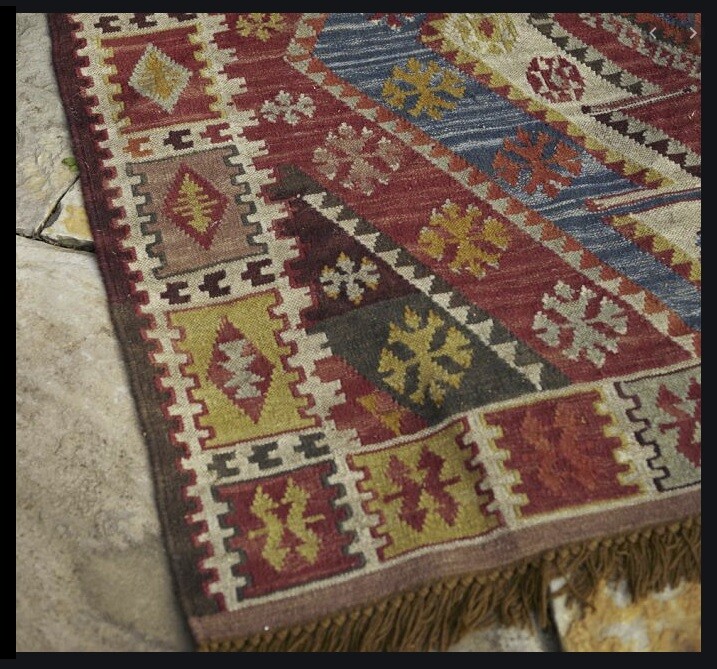 NEW RARE Pottery Barn Gianna 5×8 Kilim Flatweave Dhurrie Rug