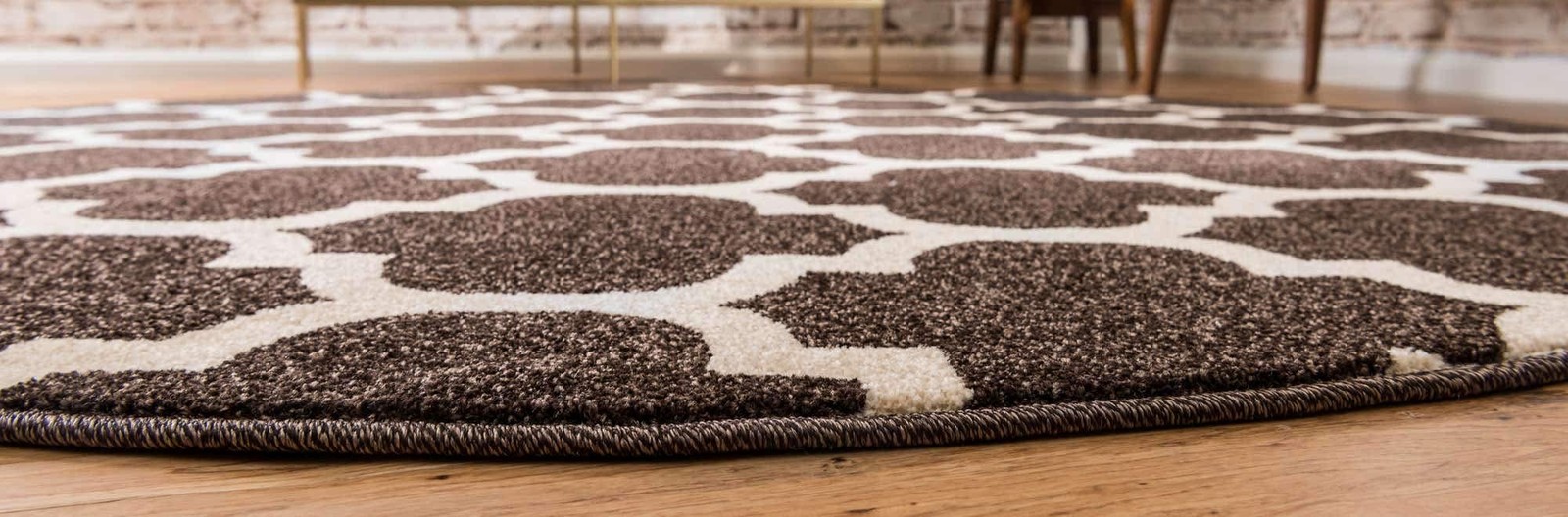 Unique Loom Trellis Collection Area Rug – Philadelphia 3 3 Round Chocolate