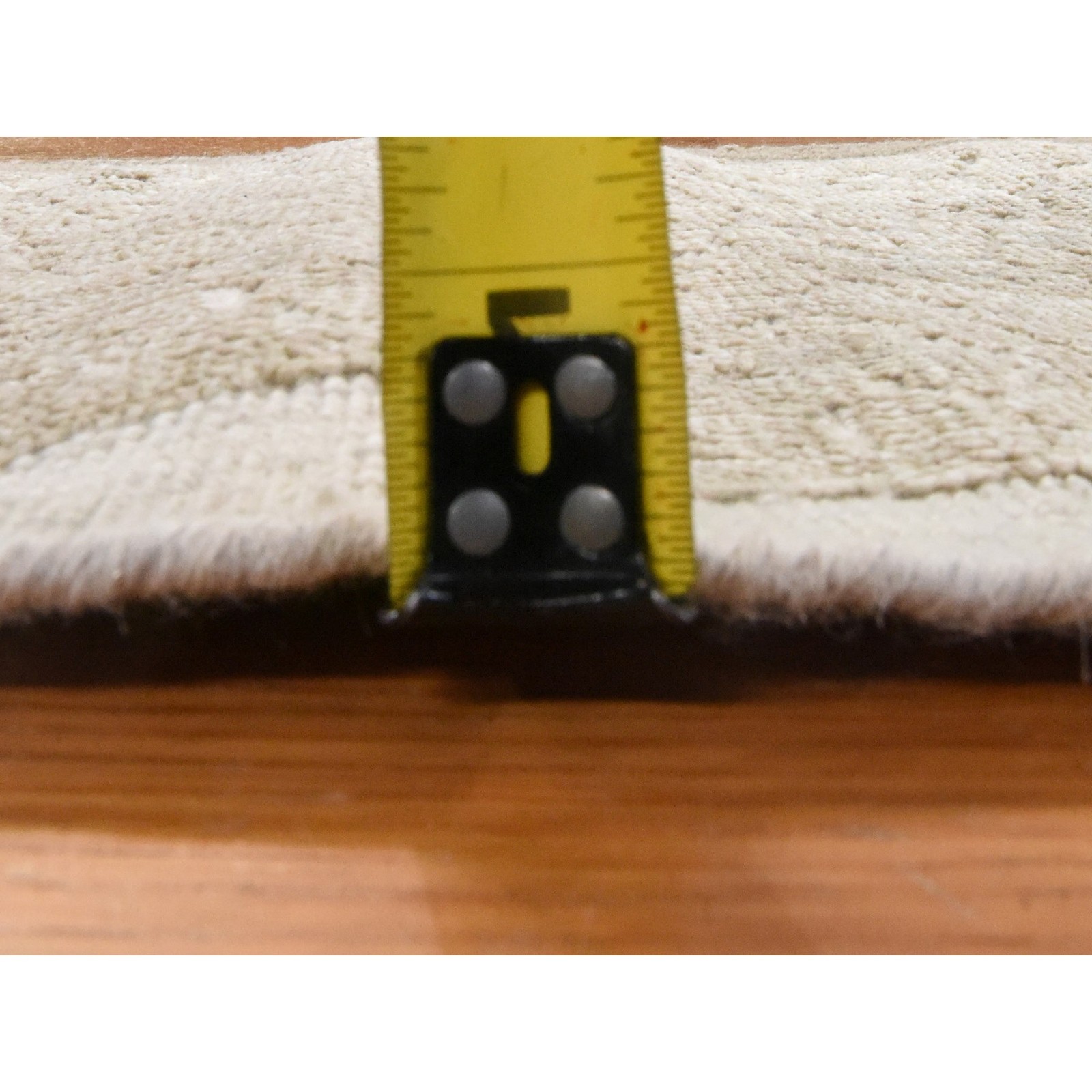 1’3″x2′ Brown Real Silk and Wool Hand Knotted Mat Sample Rug 78663