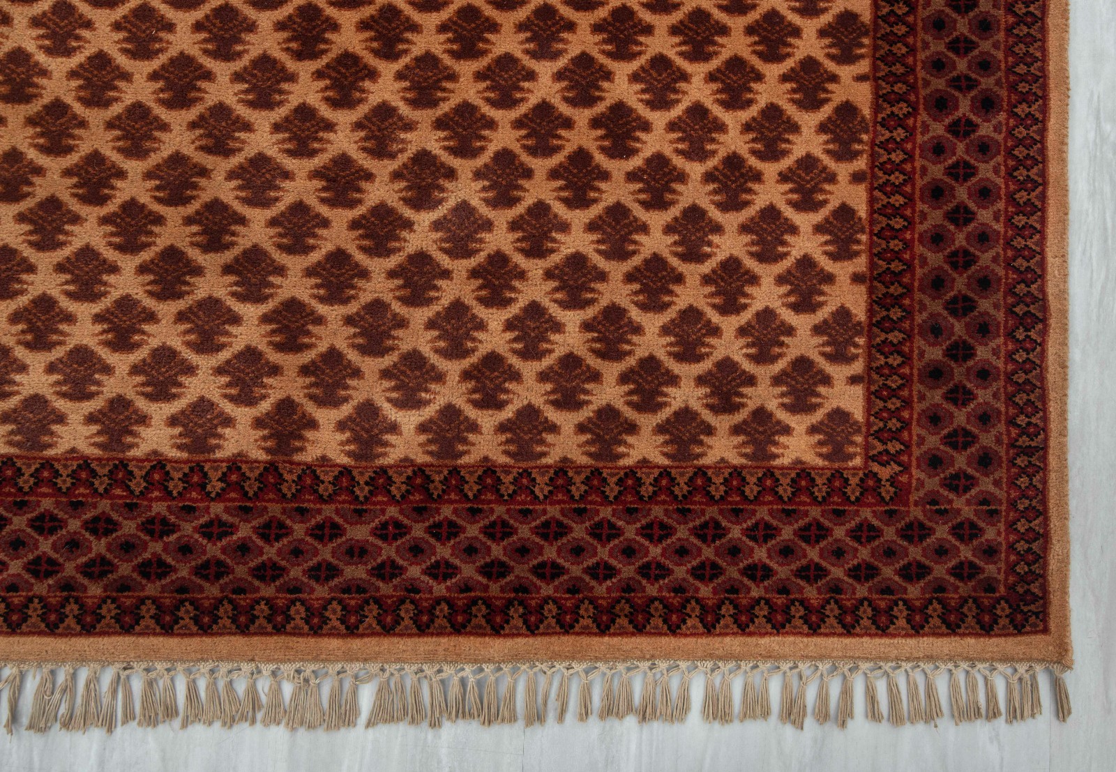 4×6 Camel Tribal Senneh Hand Knotted Fine Weave Soft Thick Plush Feel Wool Rug