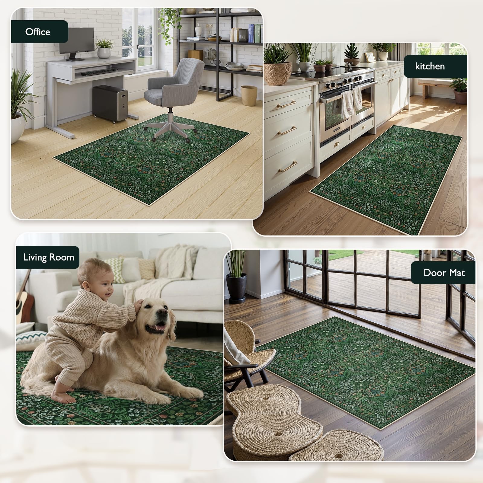 Anidaroel 48″x60″ Home Office Chair Mat for Hardwood Floor Desk Protection