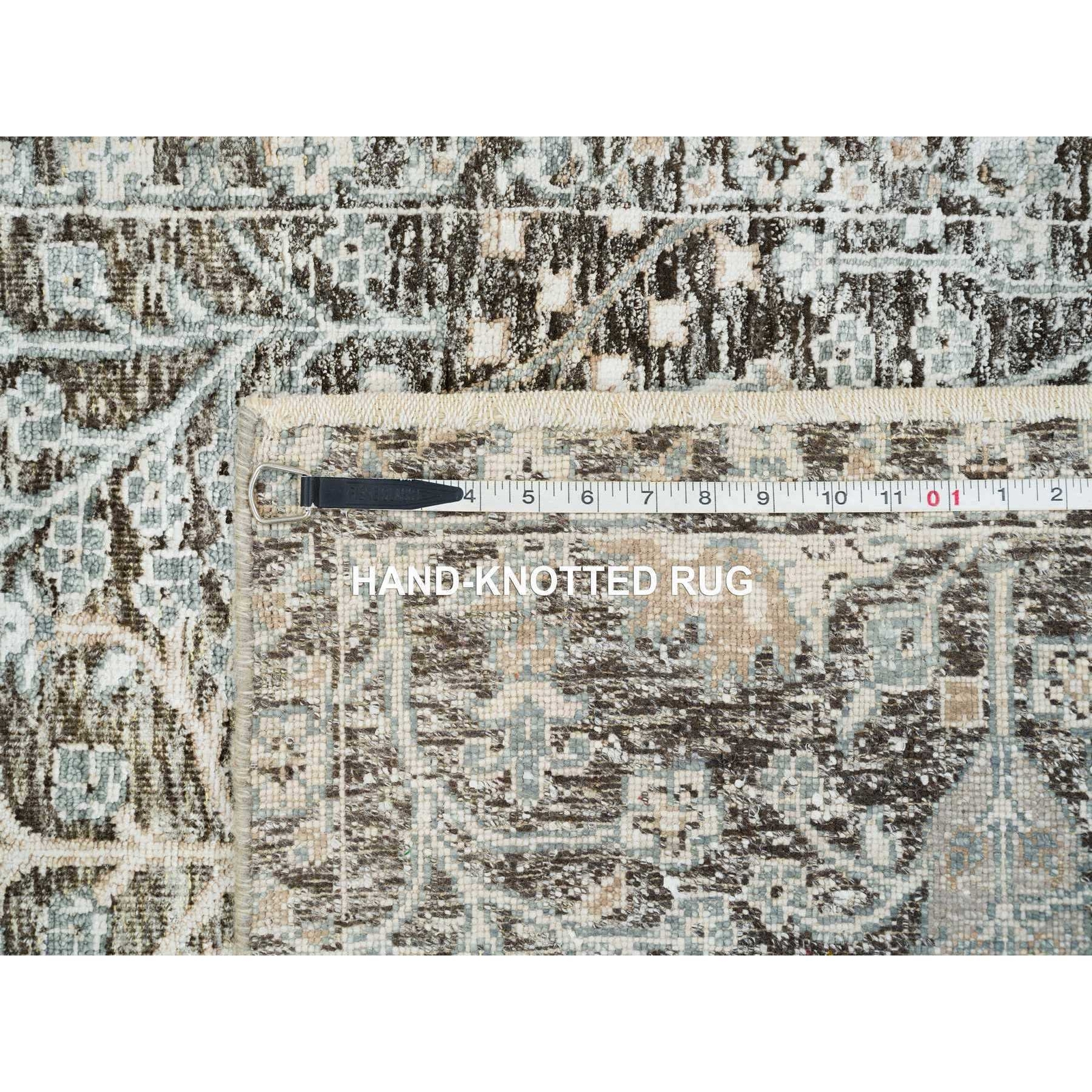3′ x 5′ Black Willow and Cypress Silk/Wool Hand Knotted Rug R65181