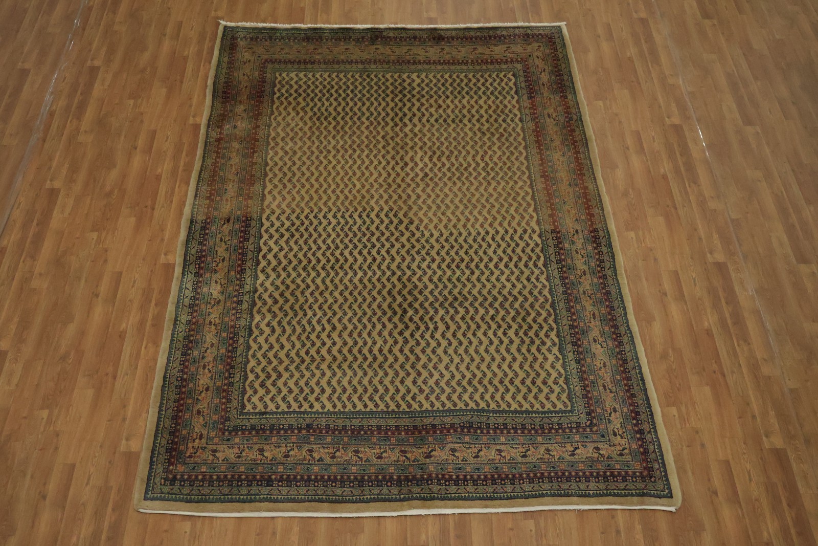 Traditional Wool Area Rug 7×10 Ft Handmade Oriental Carpet Tribal Geometric Rug