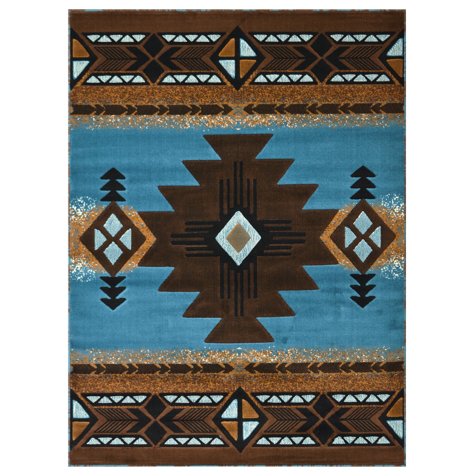 YHSF South West Native American Area Rug Easy Clean – 5 Feet x 7 Feet