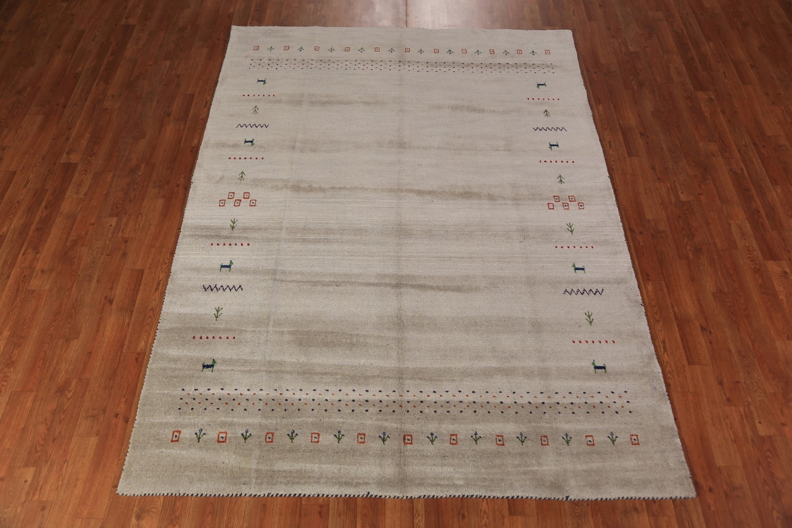 Handmade Gabbeh Solid Design Wool Modern Area Rug – Exceptional Comfort” 6×8 ft