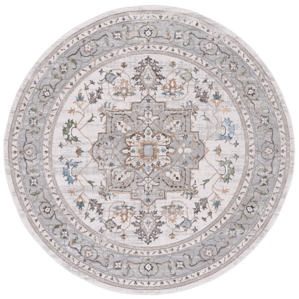 SAFAVIEH Bel Air Collection BLA242F Grey / Light Grey Rug