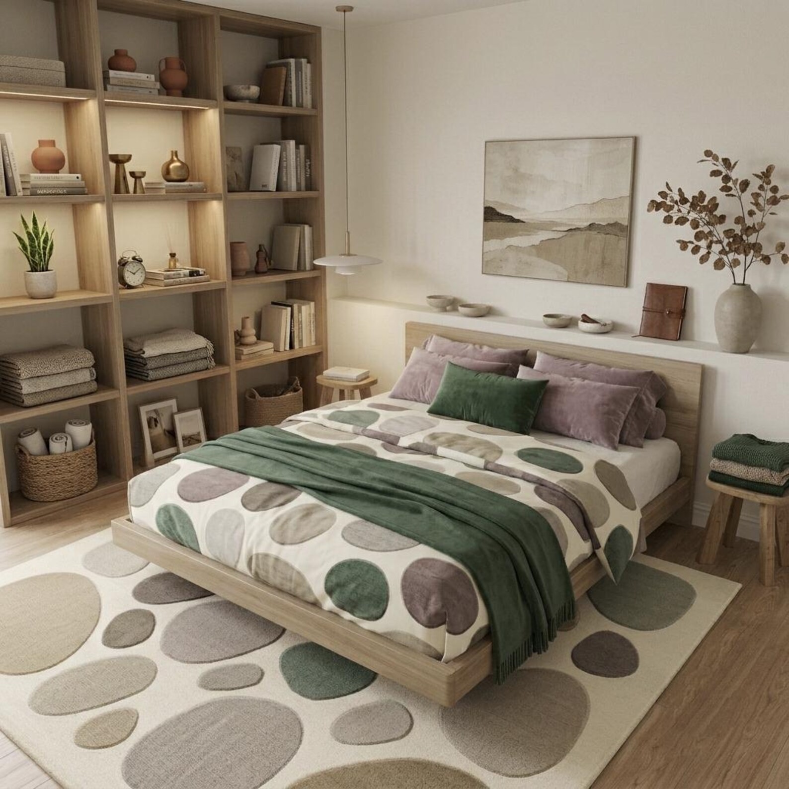 Hand Tufted Pebble Rug Organic Stone Area Rug Modern Neutral Scandinavian Japand