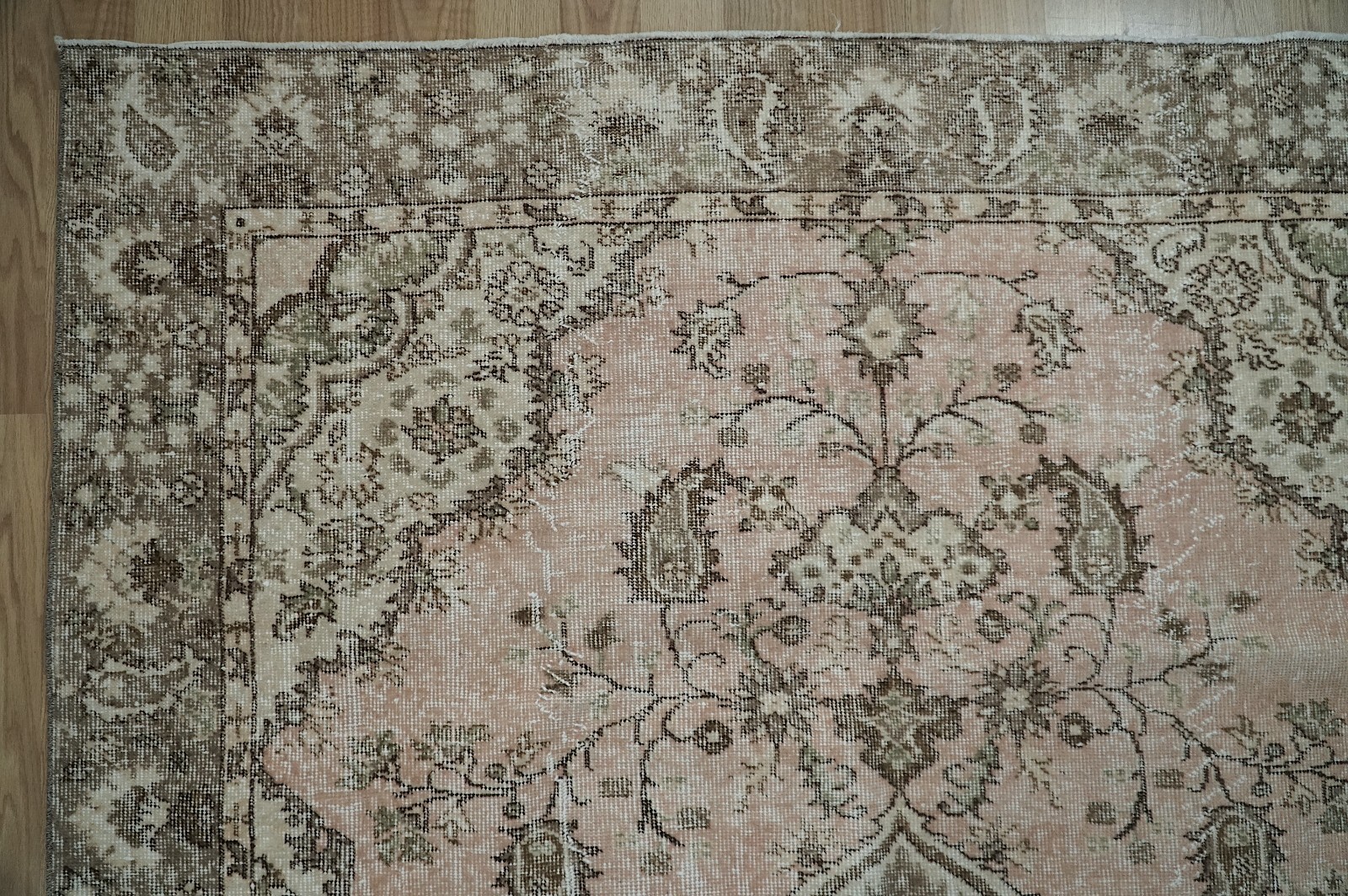 VINTAGE TURKISH RUG, Area Rug, Boho Rug, Pink Rug, Carpet, 6.00×9.32 ft. H-2359