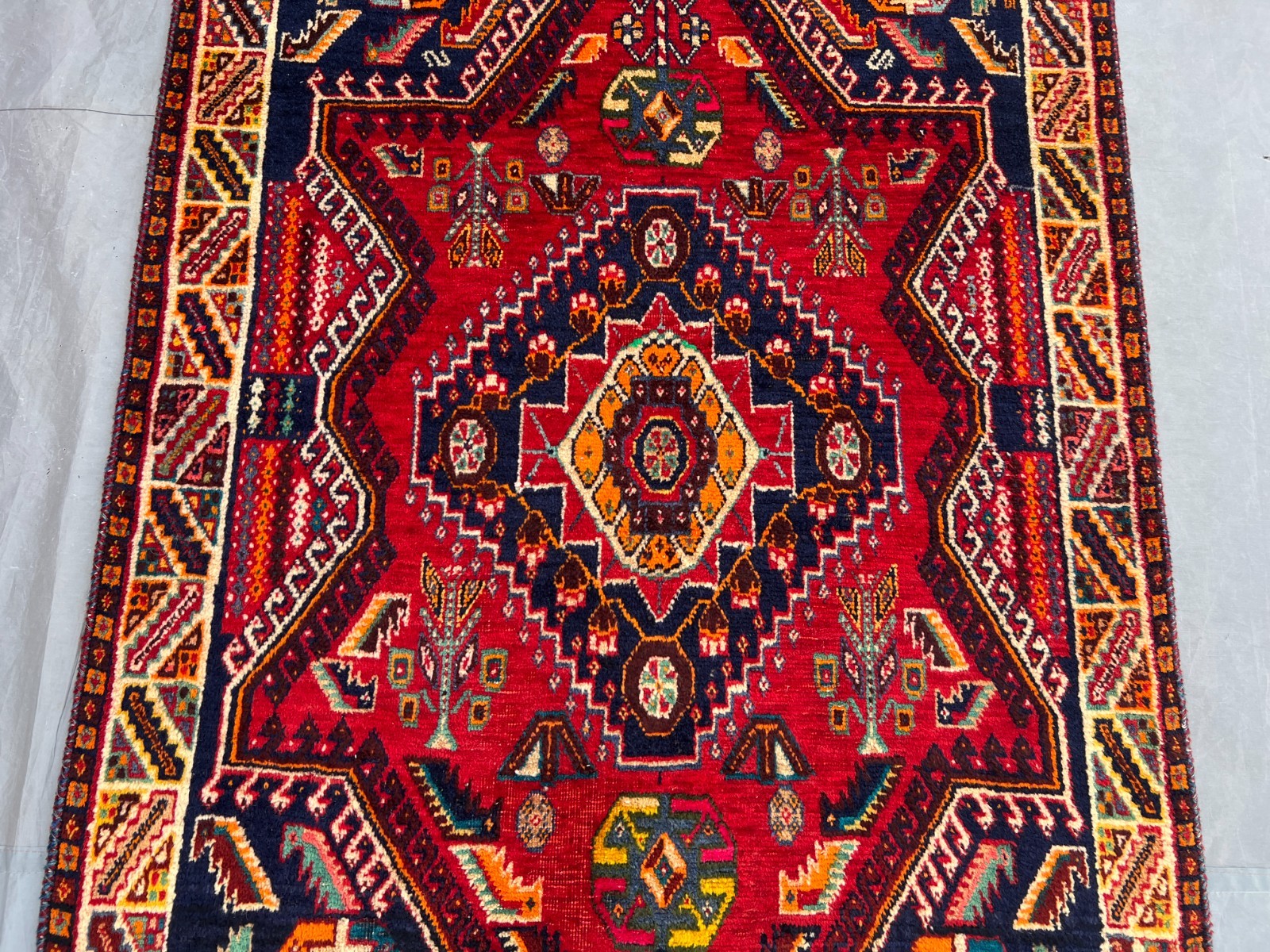 3’4″x6’4″ Ft Vintage Afghan Baluchi Hand Knotted Wool Geometric Area Rug