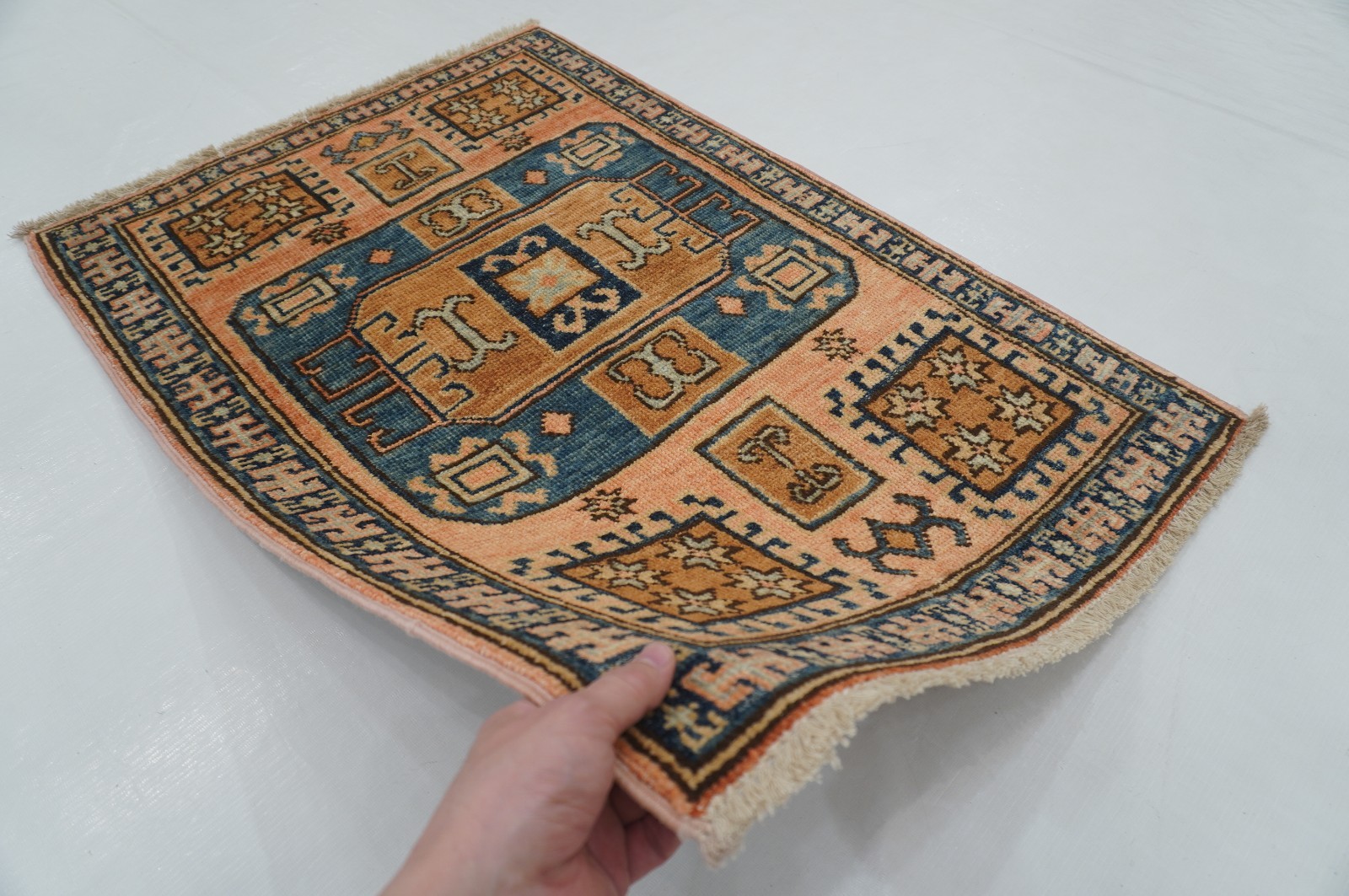 2×3 ft Pink Khotan Afghan Hand Knotted Traditional Vintage Rug