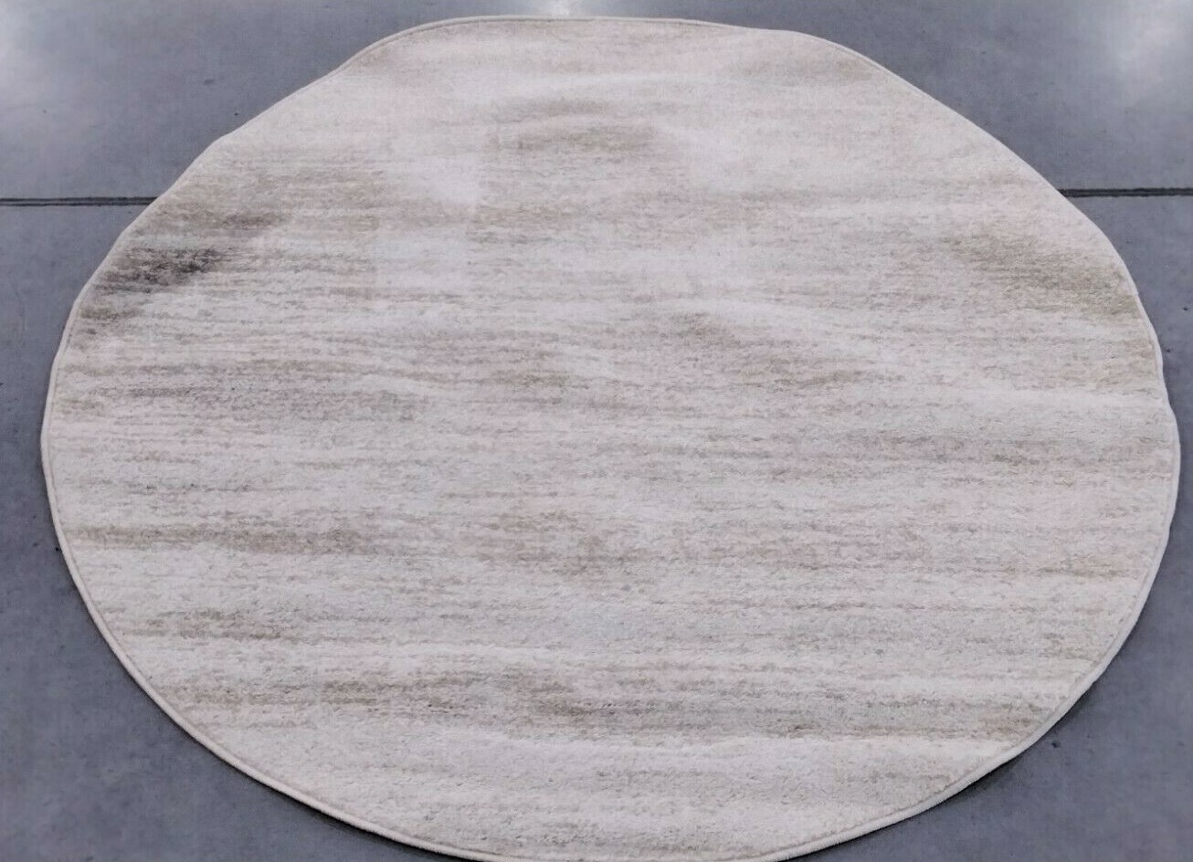 CREAM 5′ X 5′ Round Stained Rug, Reduced Price 1172711021 ADR113W-5R