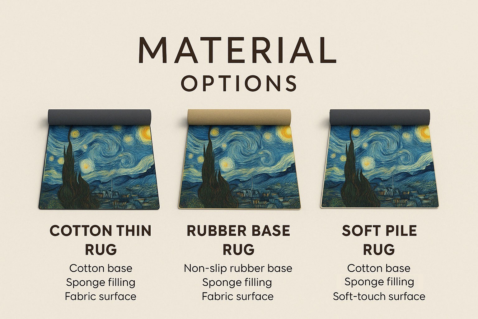 Beige and Blue Abstract Marble Pattern Area Rug – Modern Artistic Carpet