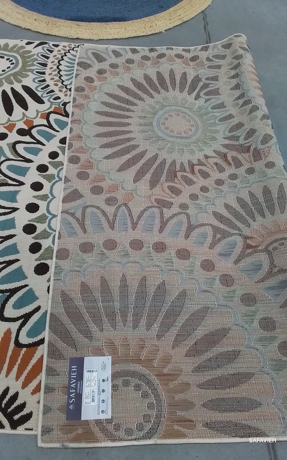 CREAM/CHOCO 6′-7″ x 9′-6″ Back Stain Rug Reduced Price 1172801673 VER091-0712-6
