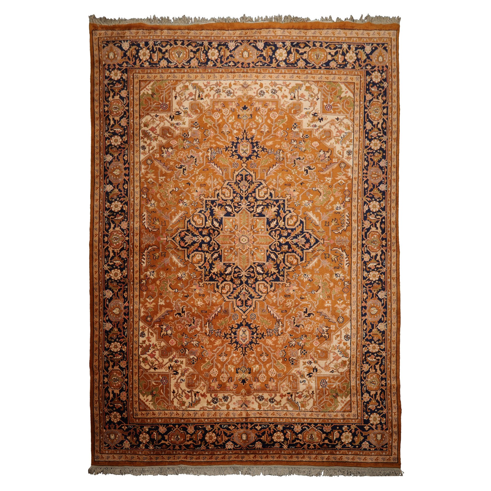 9’9”x13’9” Hand Knotted New Zealand Wool Caramel Herizz Silky Sheen Rug