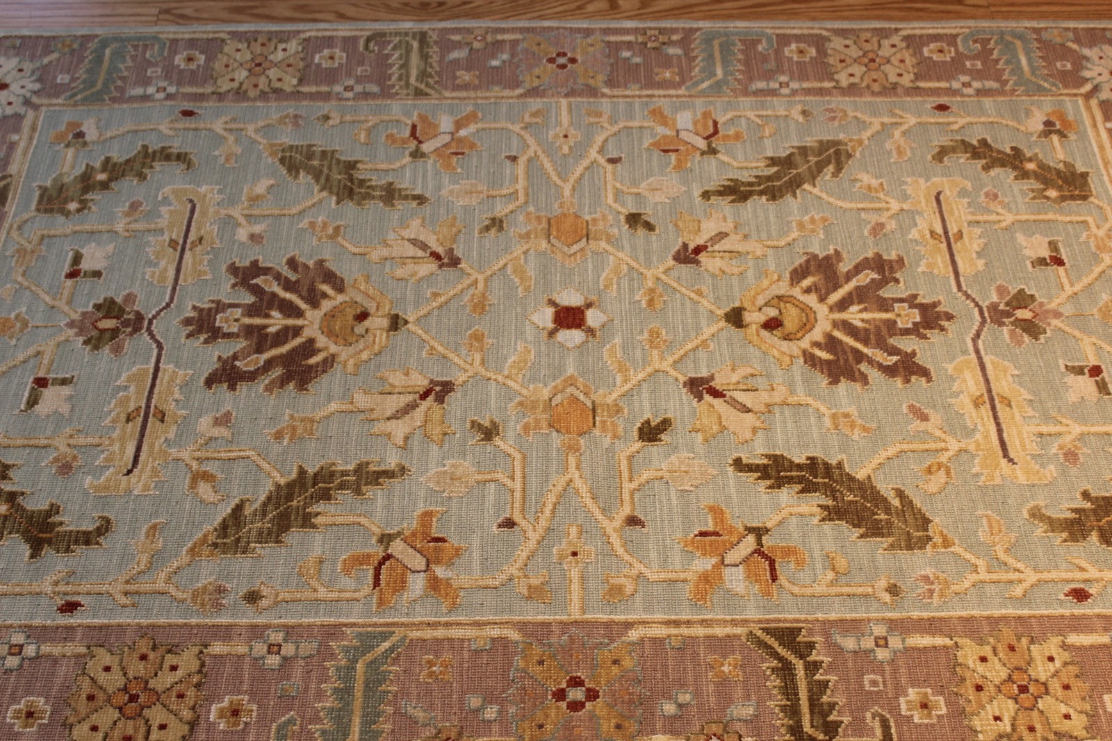 Beautiful decorative Handmade Wool Rug 4′ x 6′ Sumak Kilim Light Green Color
