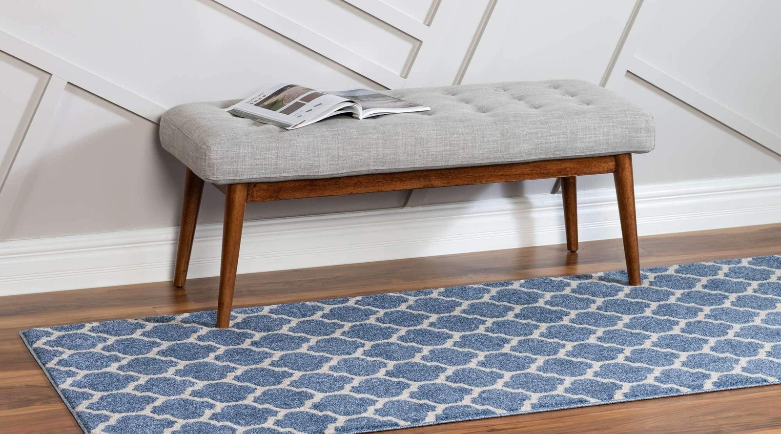 Unique Loom Trellis Collection Area Rug – Philadelphia 2 X 6 1 Runner Light