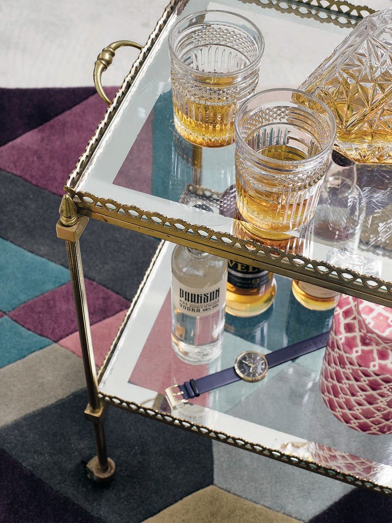 Ted Baker Mosaic Light Purple Custom Rug Hand-Tufted Area Rugs for Office Room