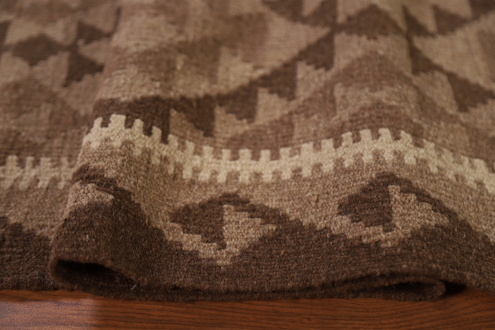 Nomadic Reversible Kilim Geometric Area Rug Wool Hand-woven Tribal Carpet 5’x8′