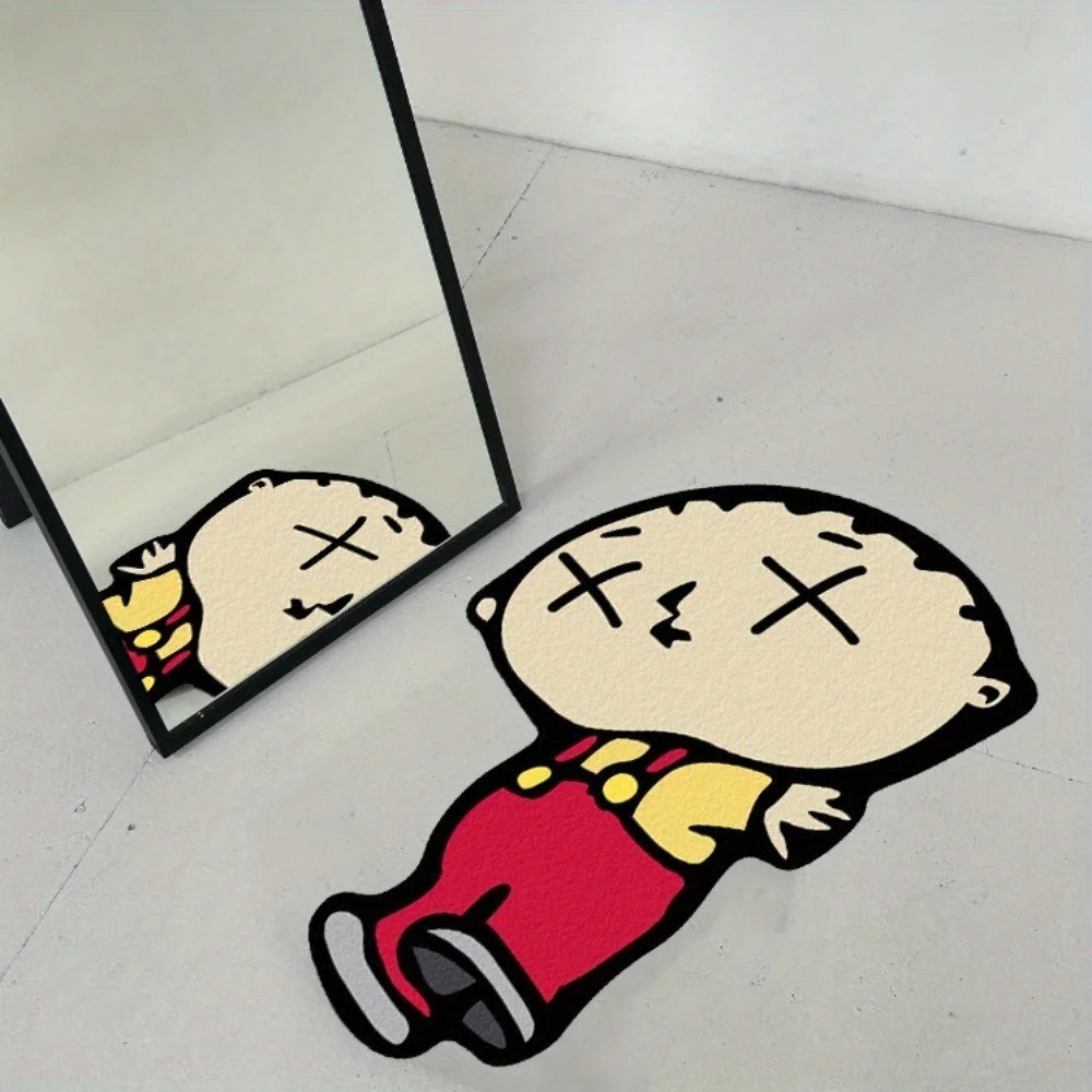 VIKAMA Funny Cartoon Character Rug Soft Carpet for Bedroom Living Room Decor