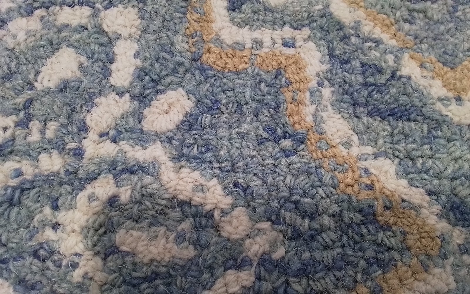 BLUE / GREY 6′-0″ x 9′-0″ Hole in Rug, Reduced Price 3172810660 ABT201A-6
