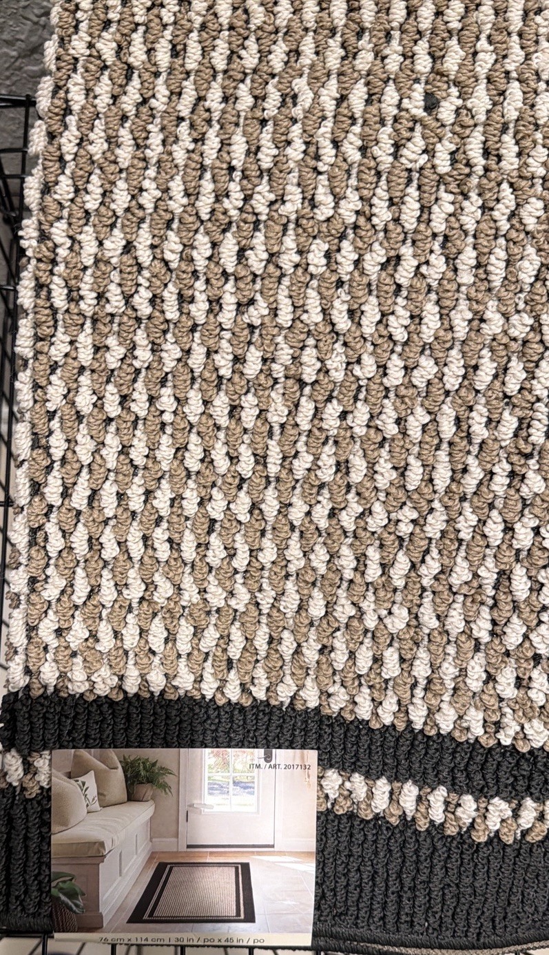 Mohawk Home, 30″ x 45″ Accent Rug Machine Washable Black & Beige New