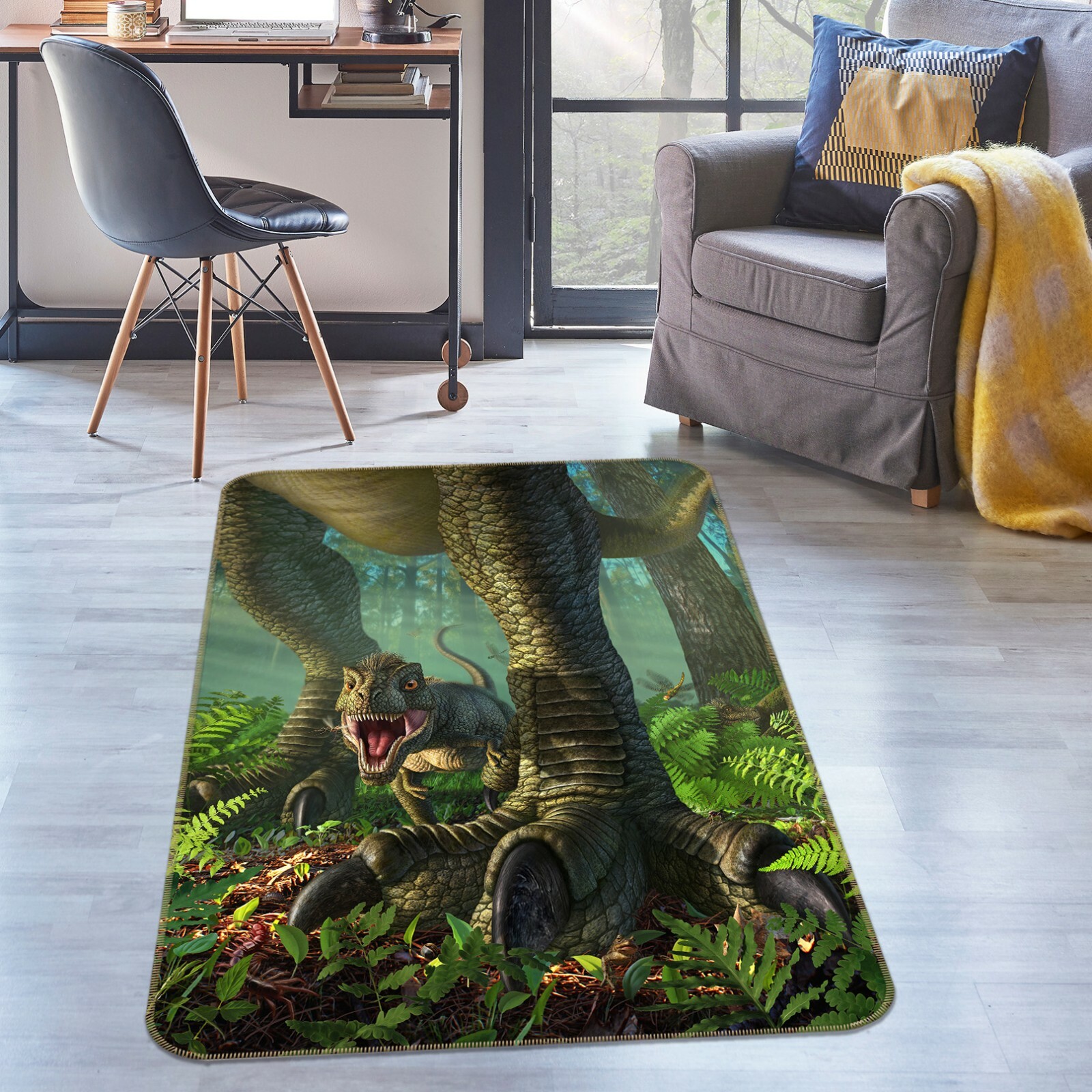 3D Dinosaur Leg ZHUA67 Game Non Slip Rug Mat Photo Carpet Jerry LoFaro Zoe