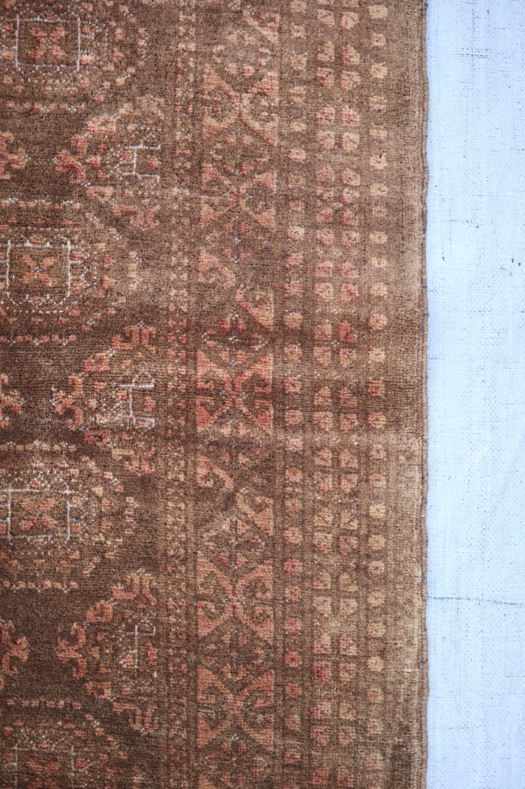 2’8×6’3 ft Afghan Handmade Oriental Rug, Terracotta Turkmen Tribal Runner Rug