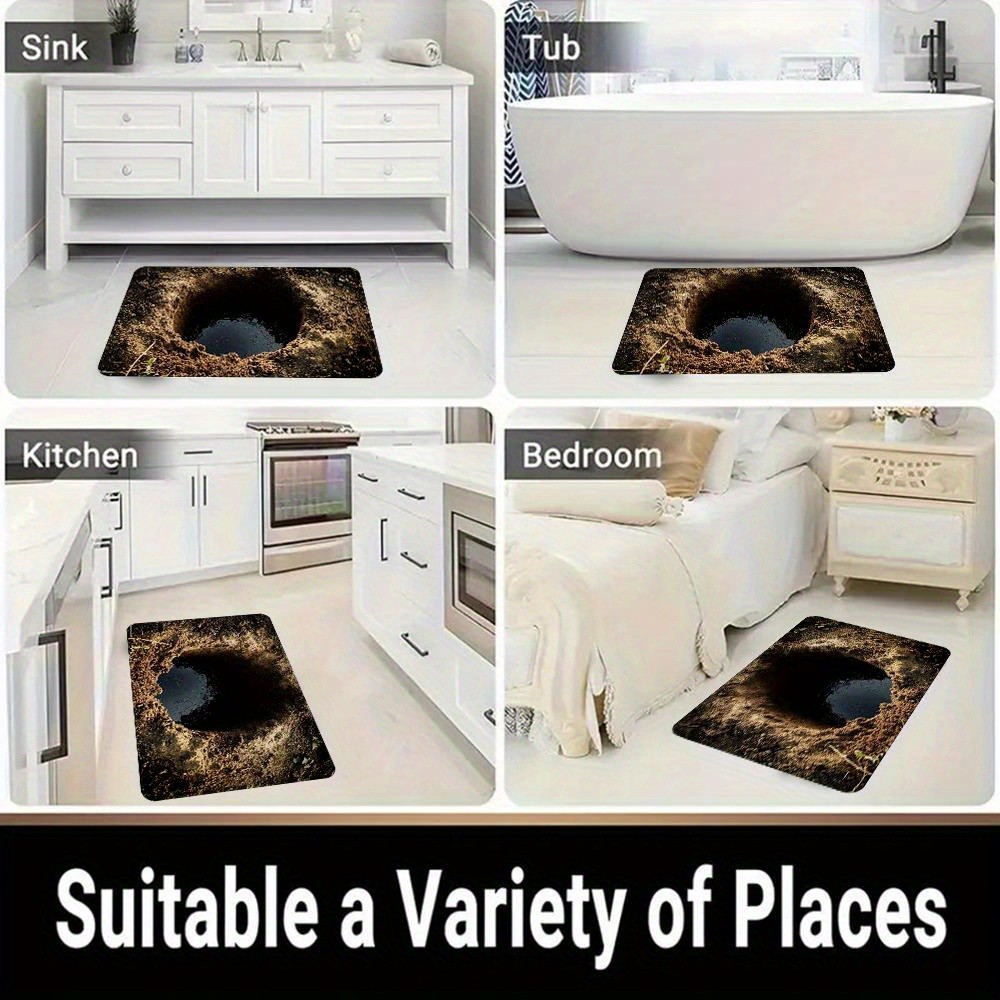 1pc Modern Style Rug Carpet Doormat, Empty Hole for Bedroom Home Kitchen Decor ❀