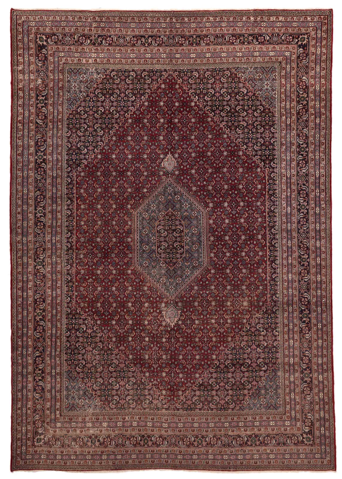 Vintage Traditional Hand-Knotted Area Rug 9’10” x 13’9″ Oriental Wool Carpet