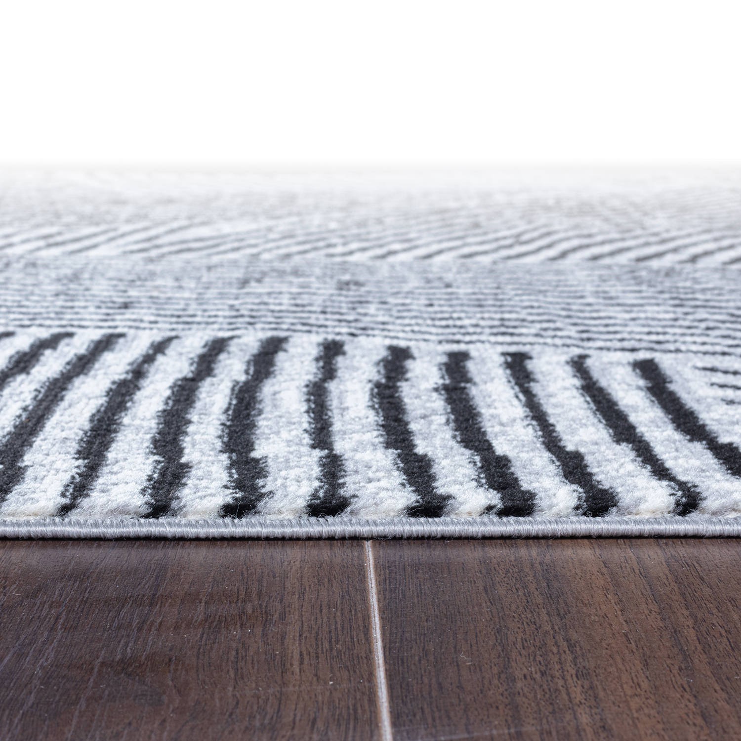 Rugshop Area Rugs for Living Room Bohemian Stripe Waves Rugs Bedroom Carpet 5×7