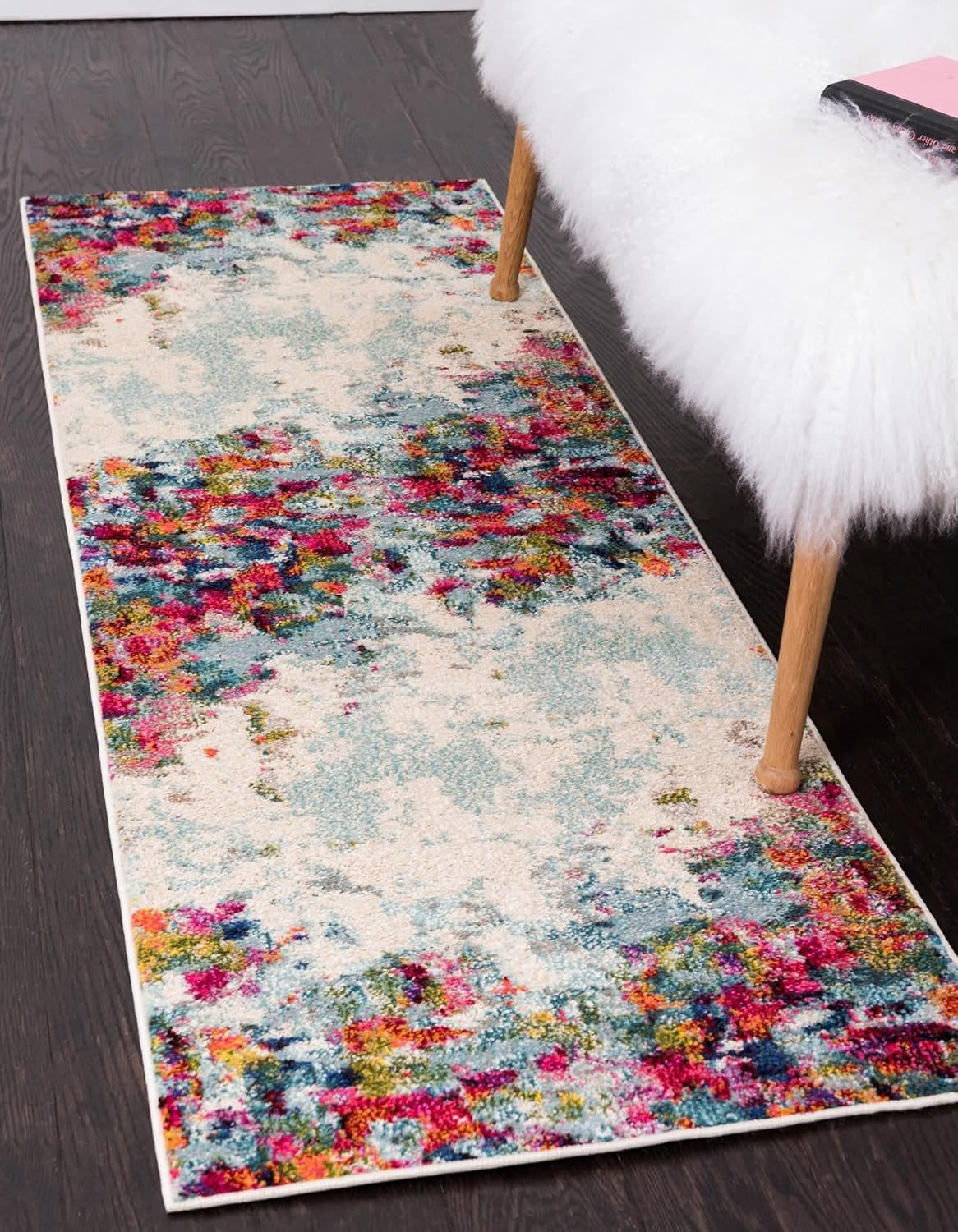 Joyous Chromatic Collection Area Rug – Multi/Blue 2’7″ x 12′ Runner