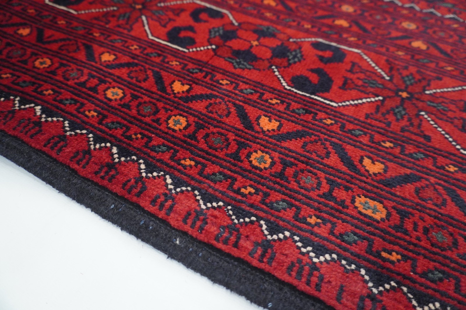 7×10 ft Red Khal Mohammadi Afghan Hand Knotted Wool Area Rug 6’7″x9’5″