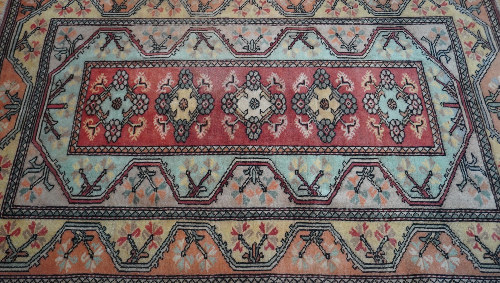 4′ x 6’3″ Antique Turkish Hand Knotted Wool Oriental Rug