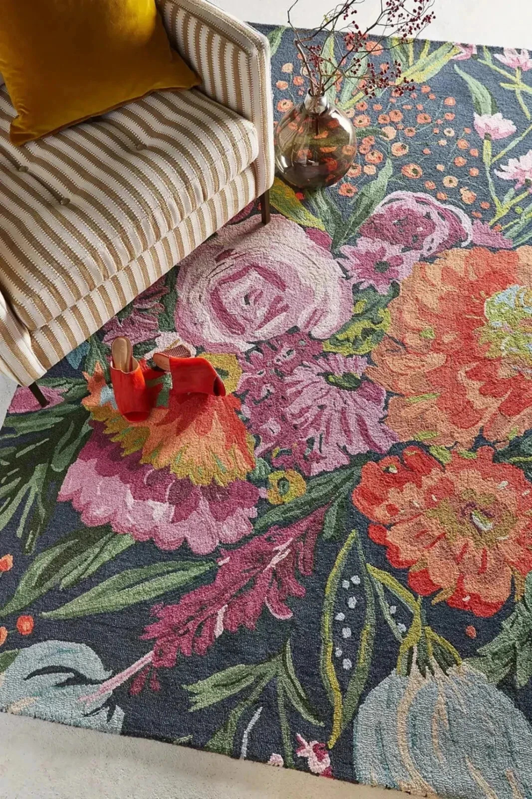 Handmade Traditional Hand Tufted Anthropologie Wool/Viscose Carpet Bedroom 10×12