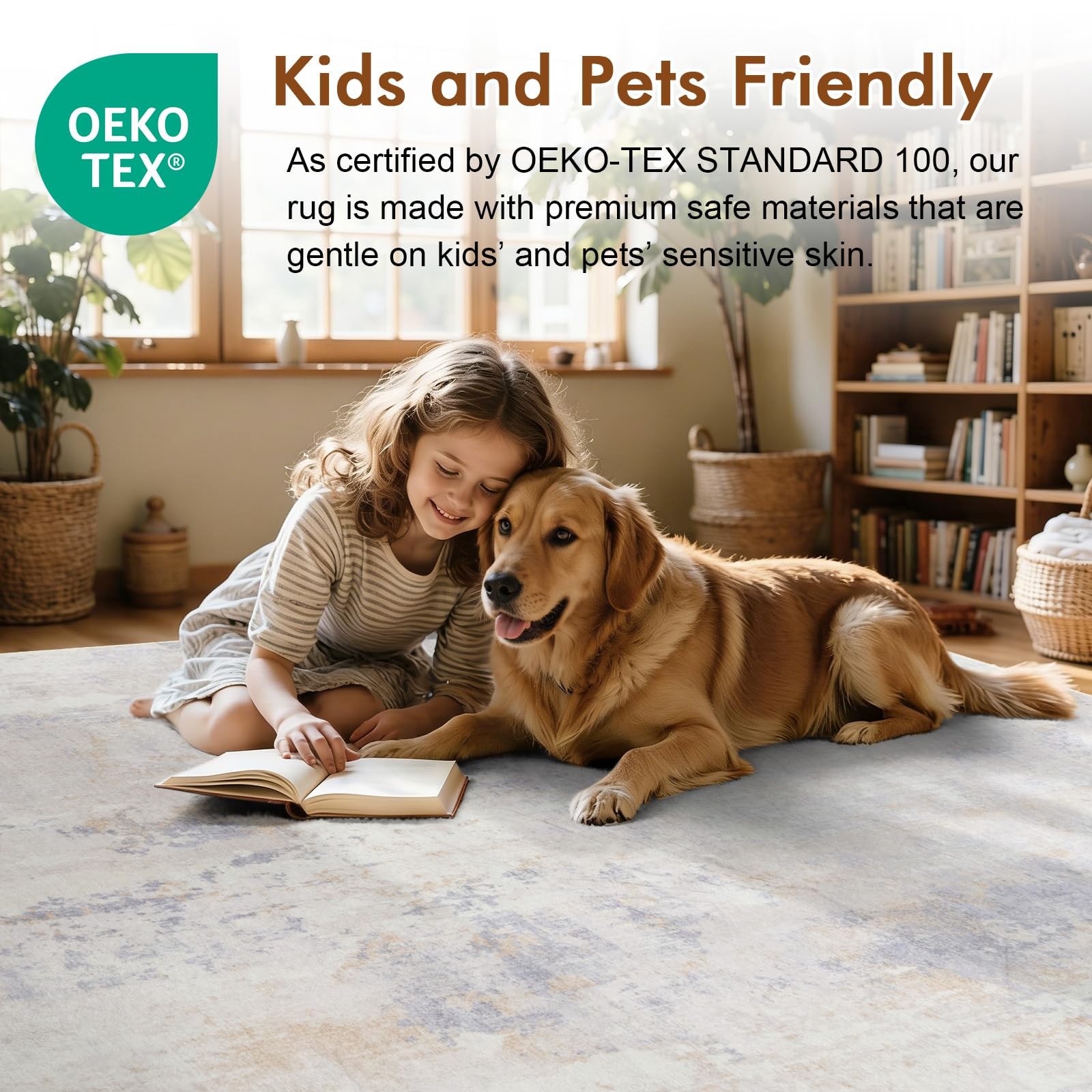 Cuzwlovita 5X7 Ft Area Rugs For Living Room Soft Non-Slip Washable Rugs Modern