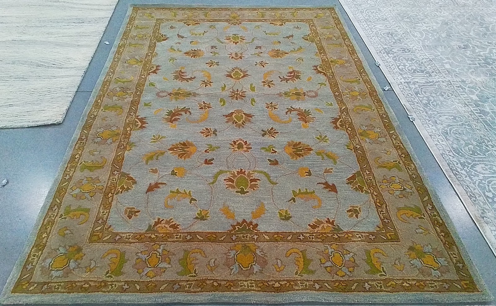 LIGHT BLUE / BEIGE 6′-0″ x 9′-0″ Hole in Rug, Reduced Price 1172778071 HG913A-6