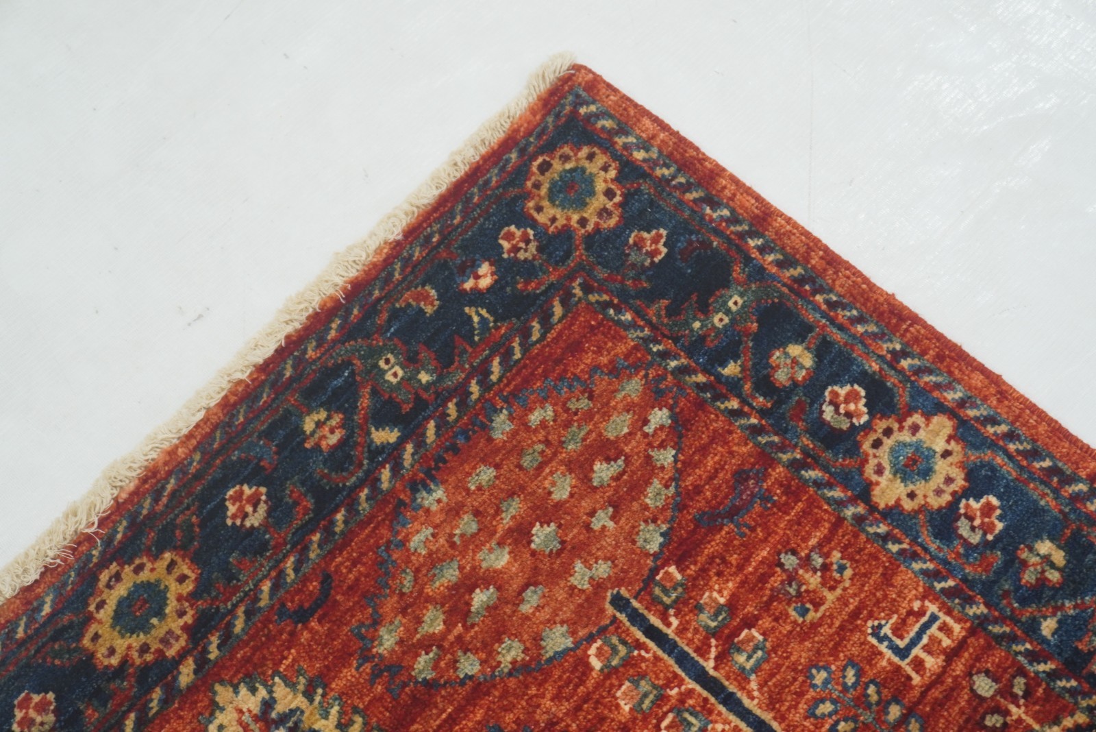 3×4 ft Red Gabbeh Afghan Hand Knotted Tribal Area Rug