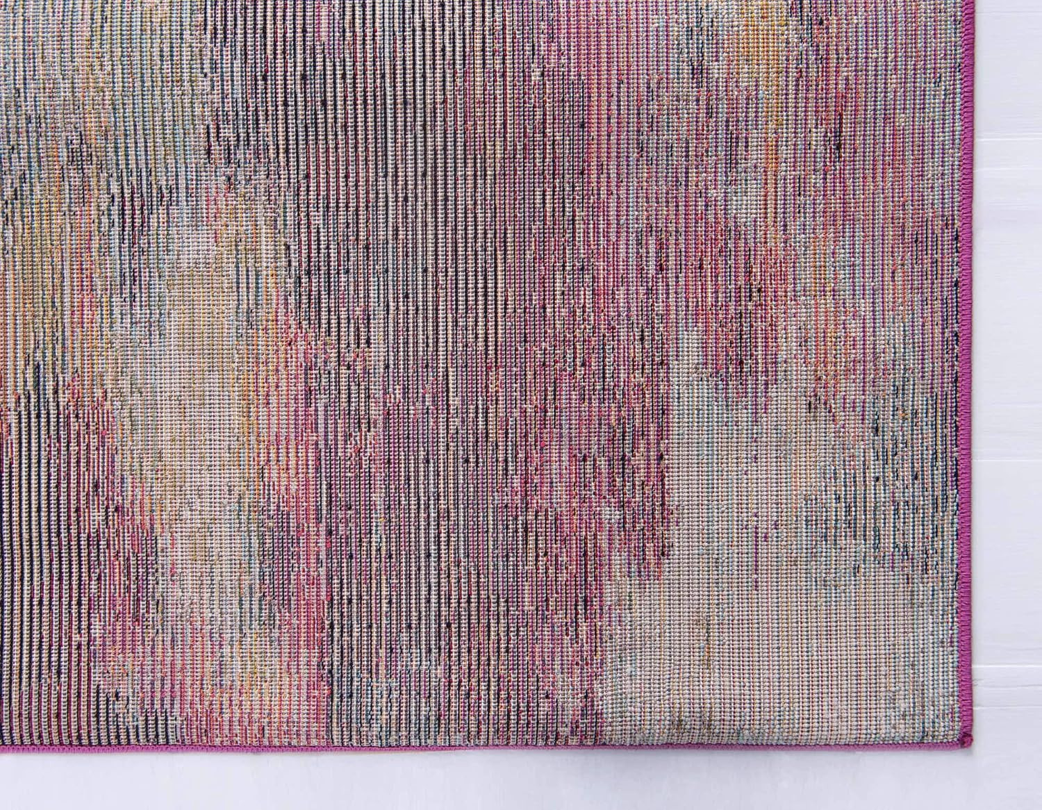 Vibrant Chromatic Abstract Area Rug, 5×8 Ft, Multi/Light Blue for Home Decor