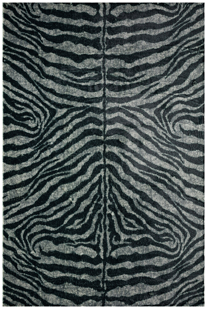 2×3 Dalyn Blue Faded Rows Lines Banded Animal Door Mat AK1 – Aprx 1′ 8″ x 2′ 6″