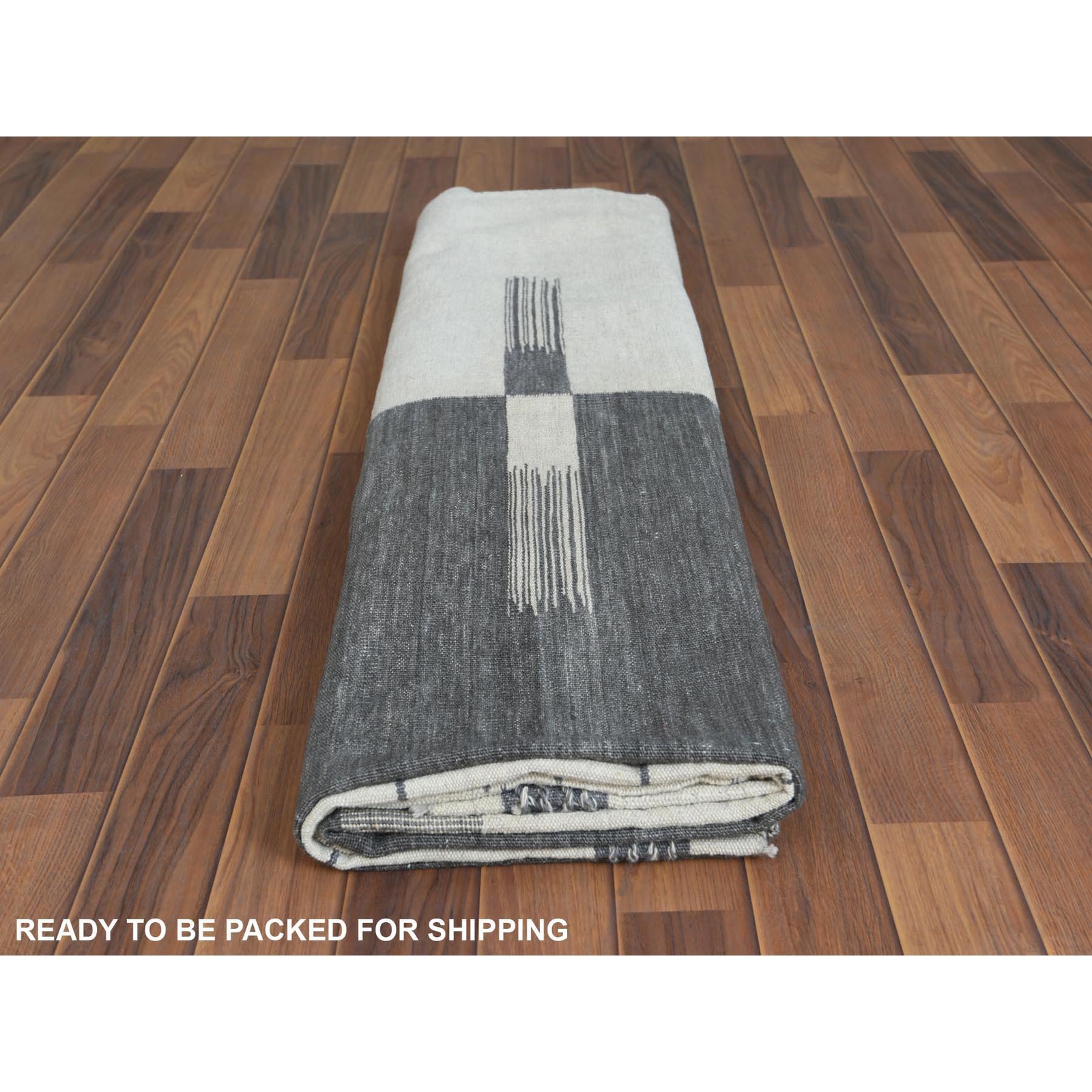 8’5″ x 10’1″ Flat Weave Kilim Hand Woven AvantGarde Stripe Design Rug R60120
